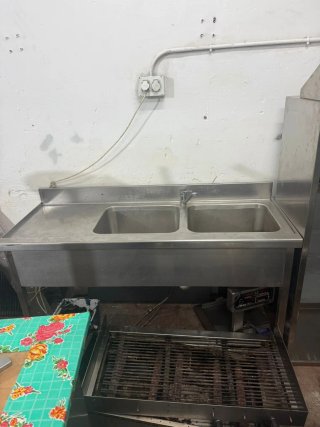 Fregadero industrial doble acero inoxidable