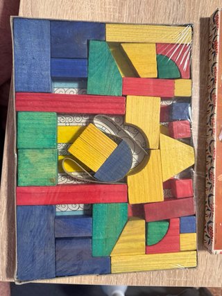 Mi Arquitectura Juego Bloques Madera Antiguo