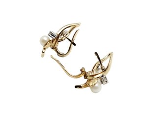 Pendientes de Oro Bicolor 18 Kt. 6 gr. de 2a mano