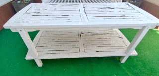 Conjunto Muebles Jardín Madera Blanco