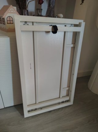 Mesa plegable blanca metal