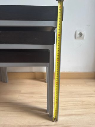 Conjunto 3 mesitas auxiliares Ikea negras
