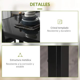 Mesa Comedor Negra y 4 Sillas