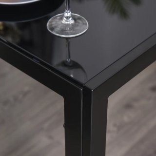 Mesa Comedor Negra y 4 Sillas