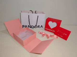 Conjunto Pandora Collar y Pendientes Corazón