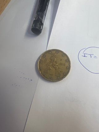 Moneda 20 céntimos Italia 2002