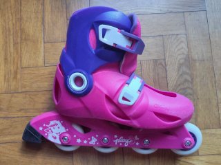 Patines Oxelo niña rosas y morados