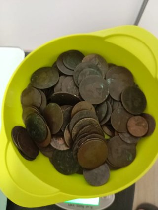 Lote monedas cobre antiguas