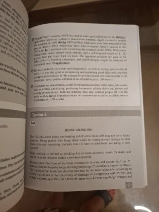 Selectividad, Inglés Pruebas de 2013