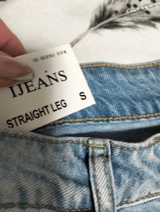 Jeans donna con strass