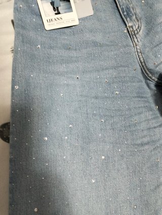 Jeans donna con strass