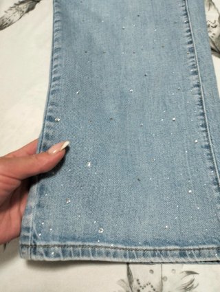 Jeans donna con strass
