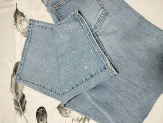 Jeans donna con strass