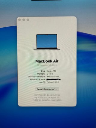 REBAJADO! MacBook Air M3 24GB RAM 1TB SSD