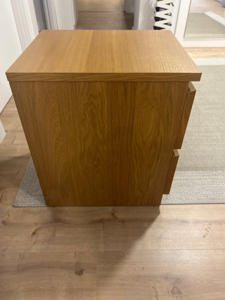 Mesita Noche Ikea Malm Roble