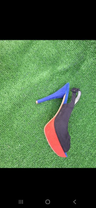 Zapato tacón plataforma tricolor