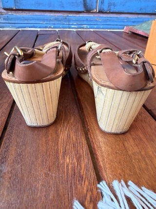 Miu Miu Sandalias Cuero Marrón