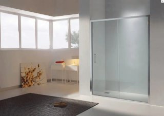 Mampara Ducha Corredera 175cm Plata