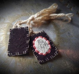 Escapulario Virgen del Carmen y Medalla Plata