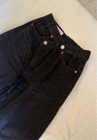 Zara Vaqueros Negros Anchos