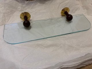 Accesorios Baño Madera y Dorado