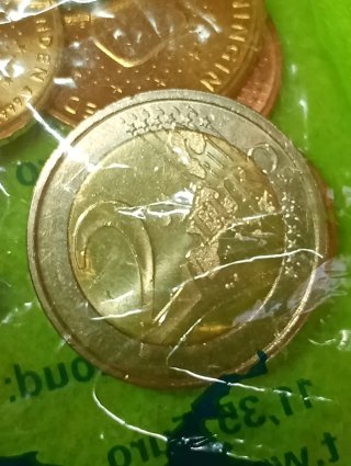 Monedas de Euro con Mapa de Europa. Países bajos