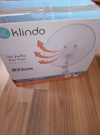 Ventilador de mesa Klindo blanco