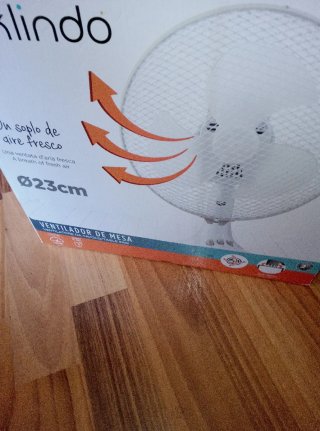 Ventilador de mesa Klindo blanco