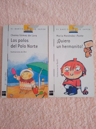 LOTE (V) DE 9 LIBROS EL BARCO DE VAPOR (blancos)