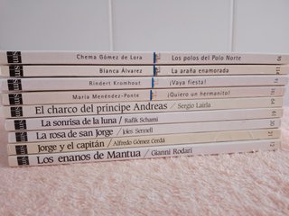 LOTE (V) DE 9 LIBROS EL BARCO DE VAPOR (blancos)