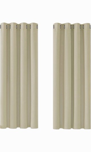 Cortinas Opacas Beige Térmicas