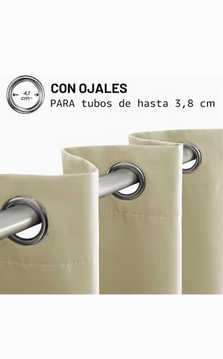 Cortinas Opacas Beige Térmicas