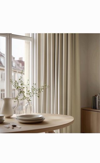Cortinas Opacas Beige Térmicas