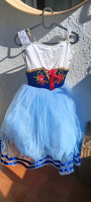 Vestido de Ballet Azul y Blanco Marca 1st position