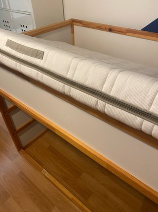 Cama Kura 90x200 reversible blanco pino