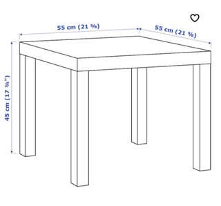 Mesita auxiliar Ikea negra-marrón