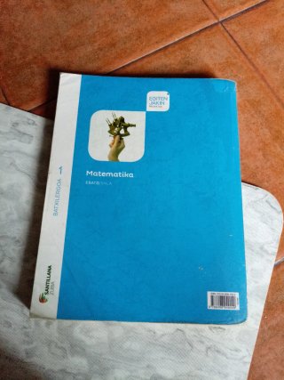 Liburua  Matematika 1 batxiller