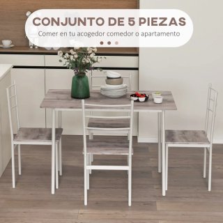 Conjunto Comedor 5 Piezas: Mesa y 4 Sillas