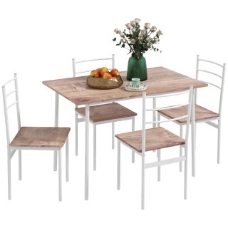 Conjunto Comedor 5 Piezas: Mesa y 4 Sillas