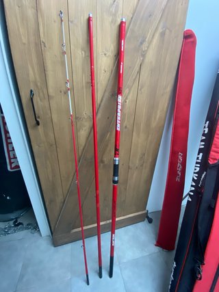 Equipo pesca surfcasting 2 cañas carbono