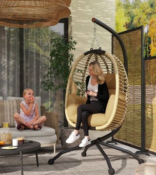 Silla Colgante Cesta Plegable Soporte