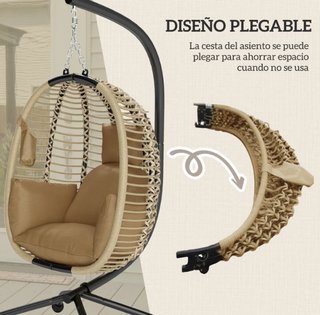 Silla Colgante Cesta Plegable Soporte