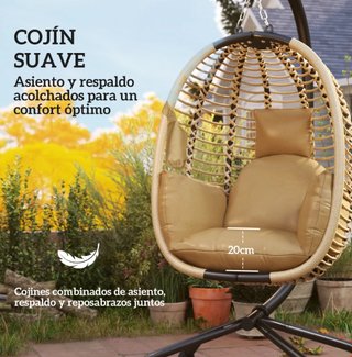 Silla Colgante Cesta Plegable Soporte
