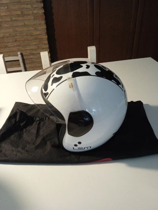 Casco Moto Infantil Diseño Vaca