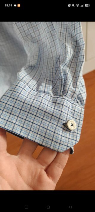 Camisa de cuadros azul para hombre