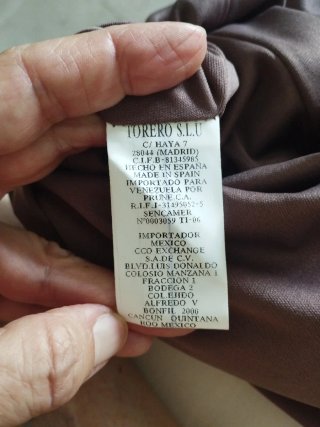 Vestido mujer estampado azul y marrón