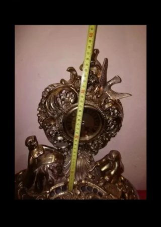 Reloj de sobremesa bronce figuras