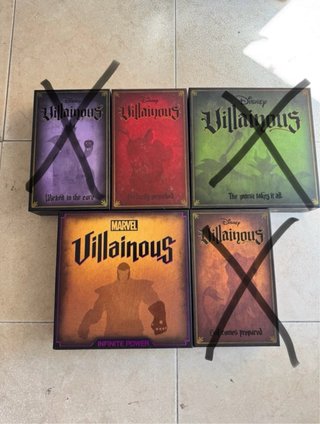 Lote 2 Juegos Villainous Disney y Marvel