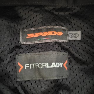 Traje de moto SPIDI Fitforlady negro, rojo, blanco