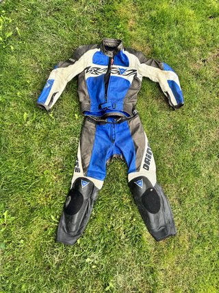 Traje de moto Dainese azul y blanco S/M